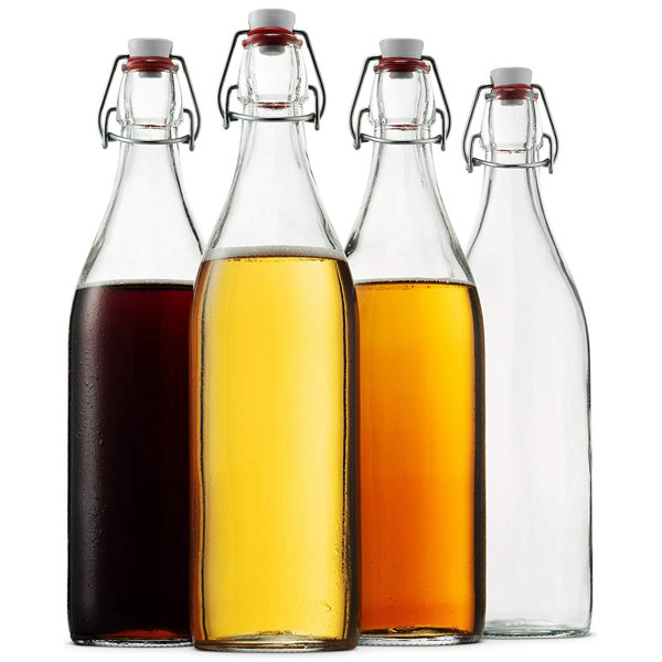 Darby Home Co Glass Oil/Vinegar 4 Piece Condiment Set & Reviews Wayfair